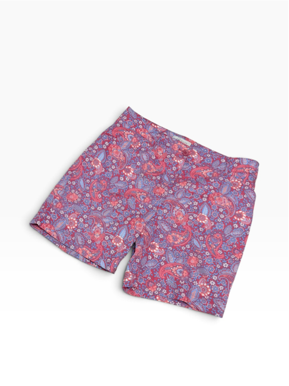 Women's Talbots Paisley Print Shorts Size 10 Purple Pink